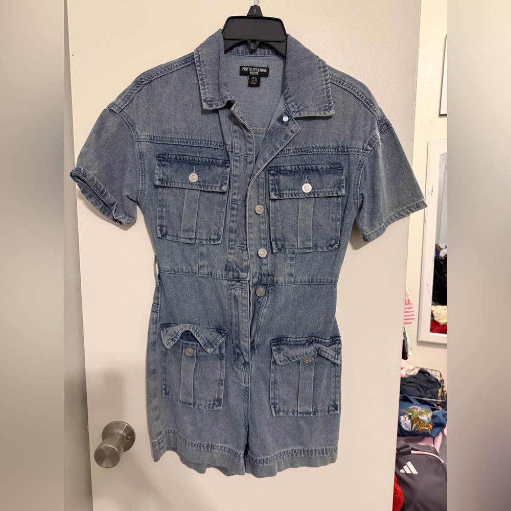 PrettyLittleThing Denim Jumpsuit